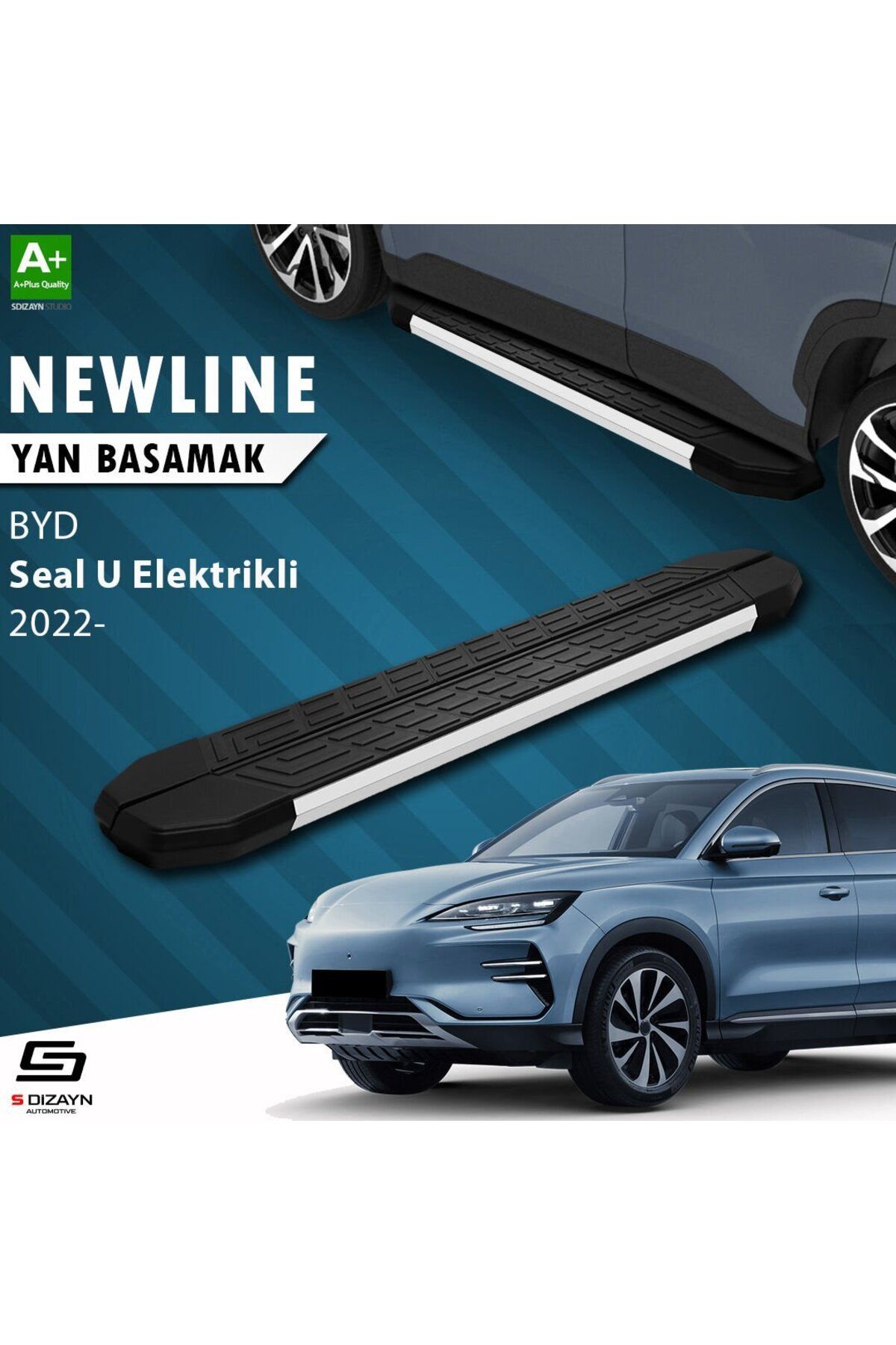 Drs Tuning S-Dizayn BYD Seal U Elektrikli NewLine Aluminyum Yan Basamak 193 Cm 2022 Üzeri A+ Kalite