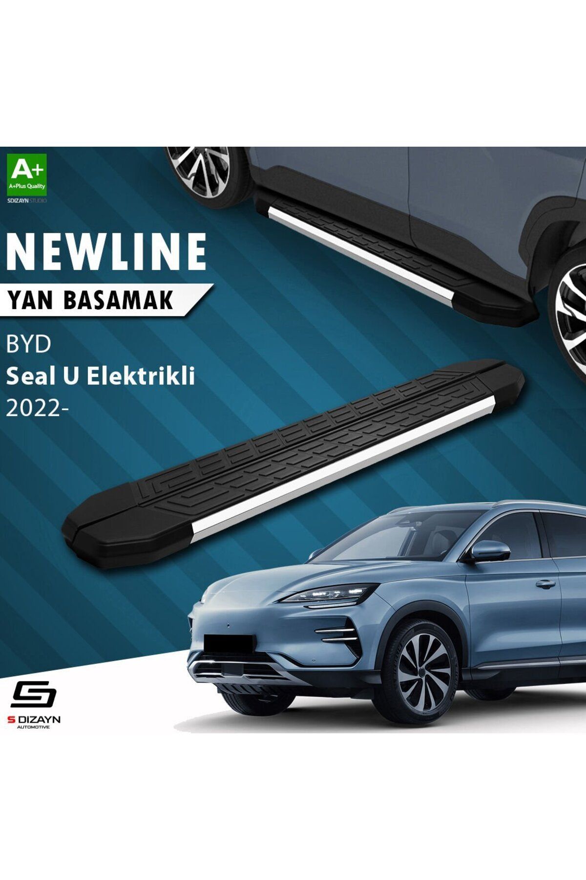 Drs Tuning S-Dizayn BYD Seal U Elektrikli NewLine Krom Yan Basamak 193 Cm 2022 Üzeri A+ Kalite