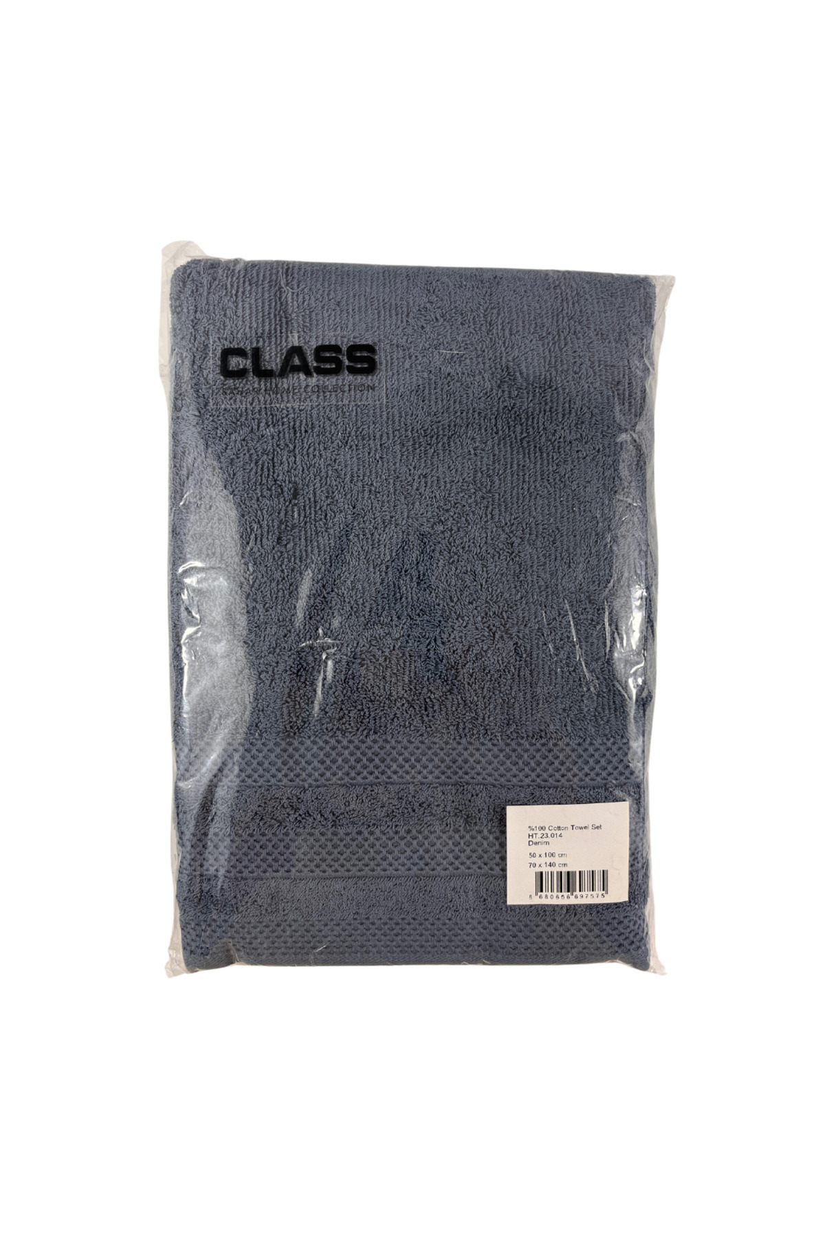 Class Home Collection-Set 2 prosoape absorbante, 100% bumbac jacquard, densitate 500 g/m², 50x100 cm + 70x140 cm, Audo, Denim 5