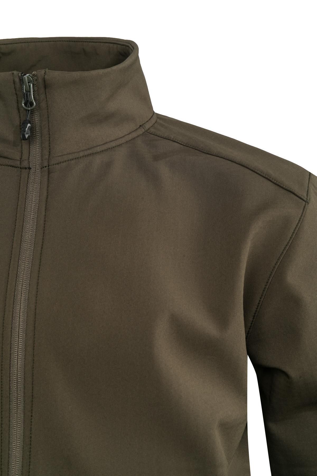 2AS-Men's Softshell Checkered Jacket Khaki Samuel Model 3