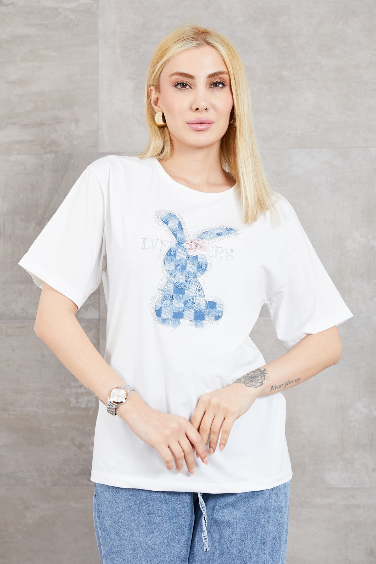 DPARİS-Stoned Rabbit Printed T-Shirt 5