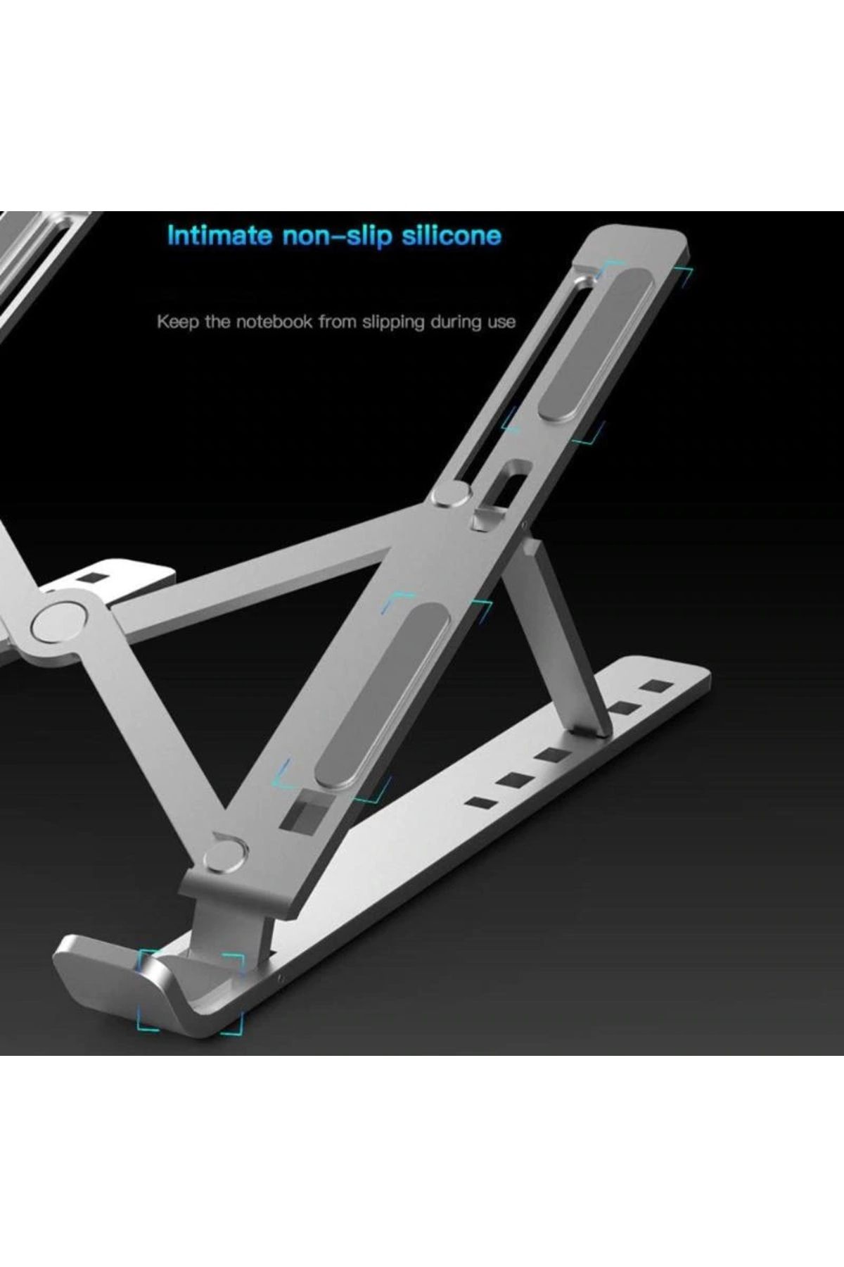 Techmaster-Nuoxi N3 6 Level Metal Macbook Notebook Reading Stand Foldable 4