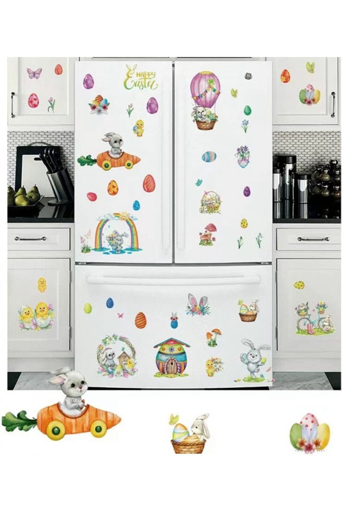Universal-Set of 9 sheets of Universal window stickers, PVC, multicolor 5