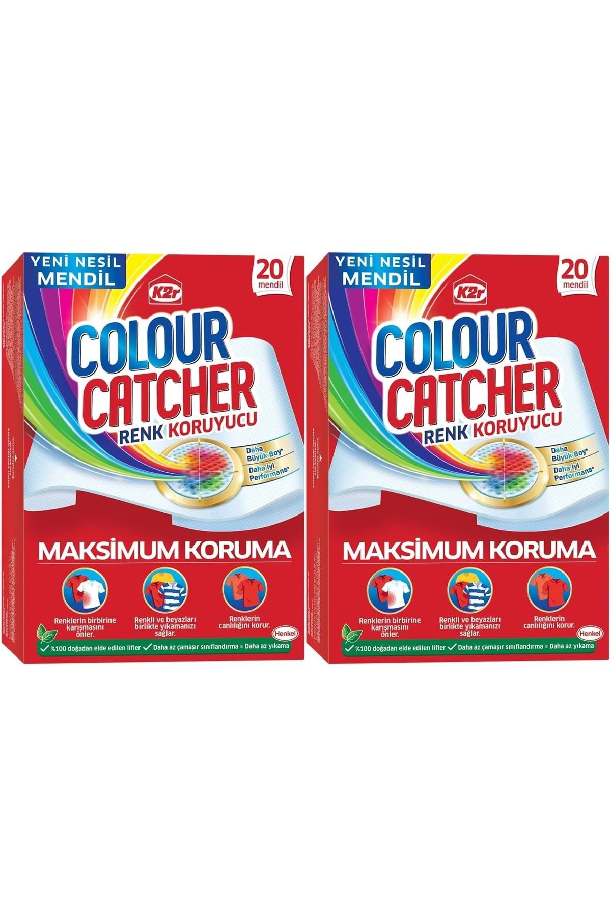 K2R Colour Catcher Renk Koruyucu Mendil 40 Lı Ekonomik Pk (2PK*20)