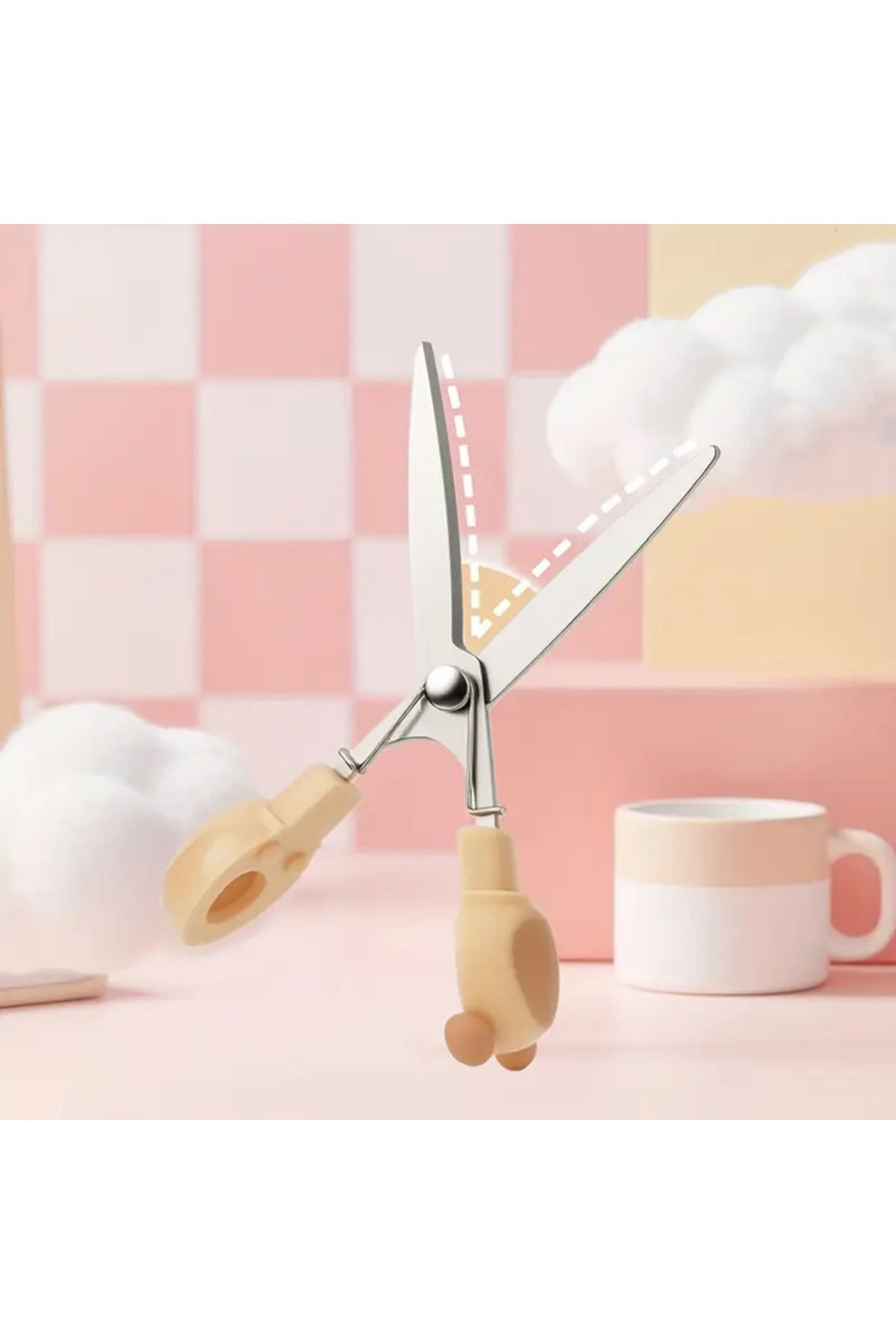 BABUN-1 Pcs Stainless Steel Capybara Paw with Cover Portable Mini Scissors School Scissors Envelope Package Opener 6