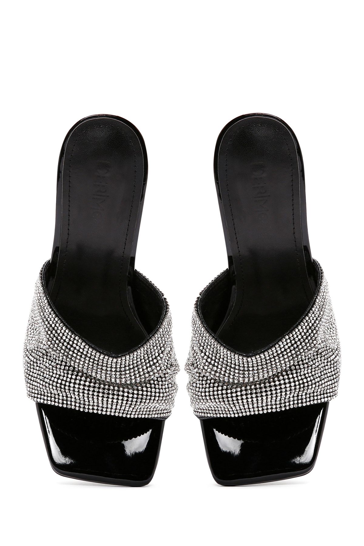 Derimod-Black Stone Detailed Thin Heeled Women's Slippers - 24SFE4515TS 8