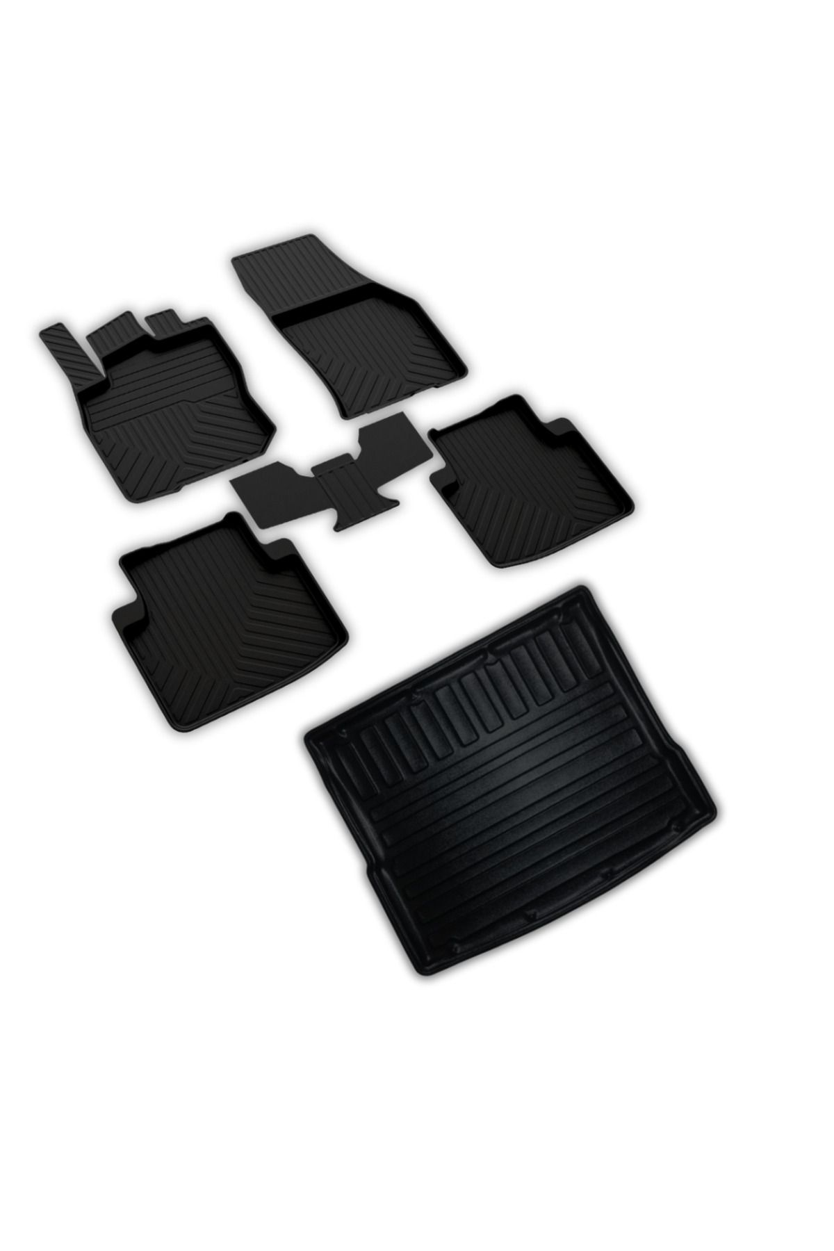 ferrous autoaccessories Volkswagen Tiguan 3 Ferrous 4D Havuzlu Kauçuk Paspas ve ÜST 3D Bagaj Havuzu 2024 ve Üstü