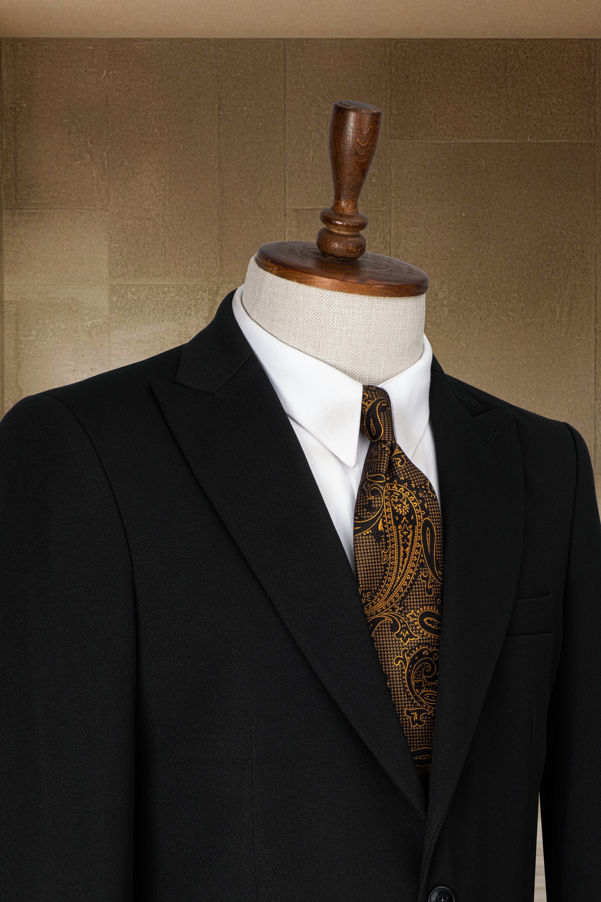 Sergio Ferraro  Siyah Dokulu İtalyan Stil Slim Fit Erkek Blazer Ceket - Görsel 4