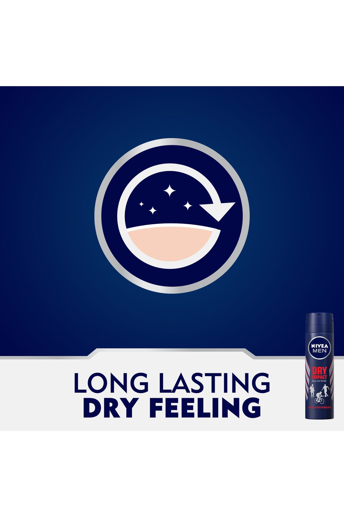 NIVEA-MEN Dry Impact, Antiperspirant for Men, Spray 150ml, Pack of 3 4
