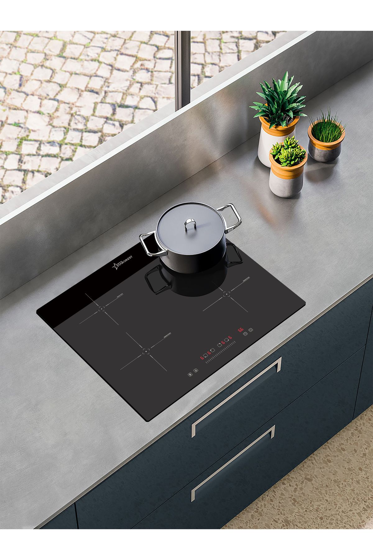 STARCREST-Built-in hob STARCREST SIH-6060, Induction, 4 Cooking Zones, Touch Control, Booster, Timer 4