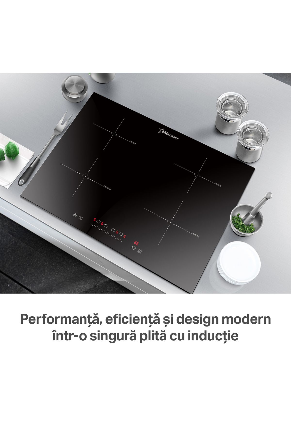 STARCREST-Built-in hob STARCREST SIH-6060, Induction, 4 Cooking Zones, Touch Control, Booster, Timer 5
