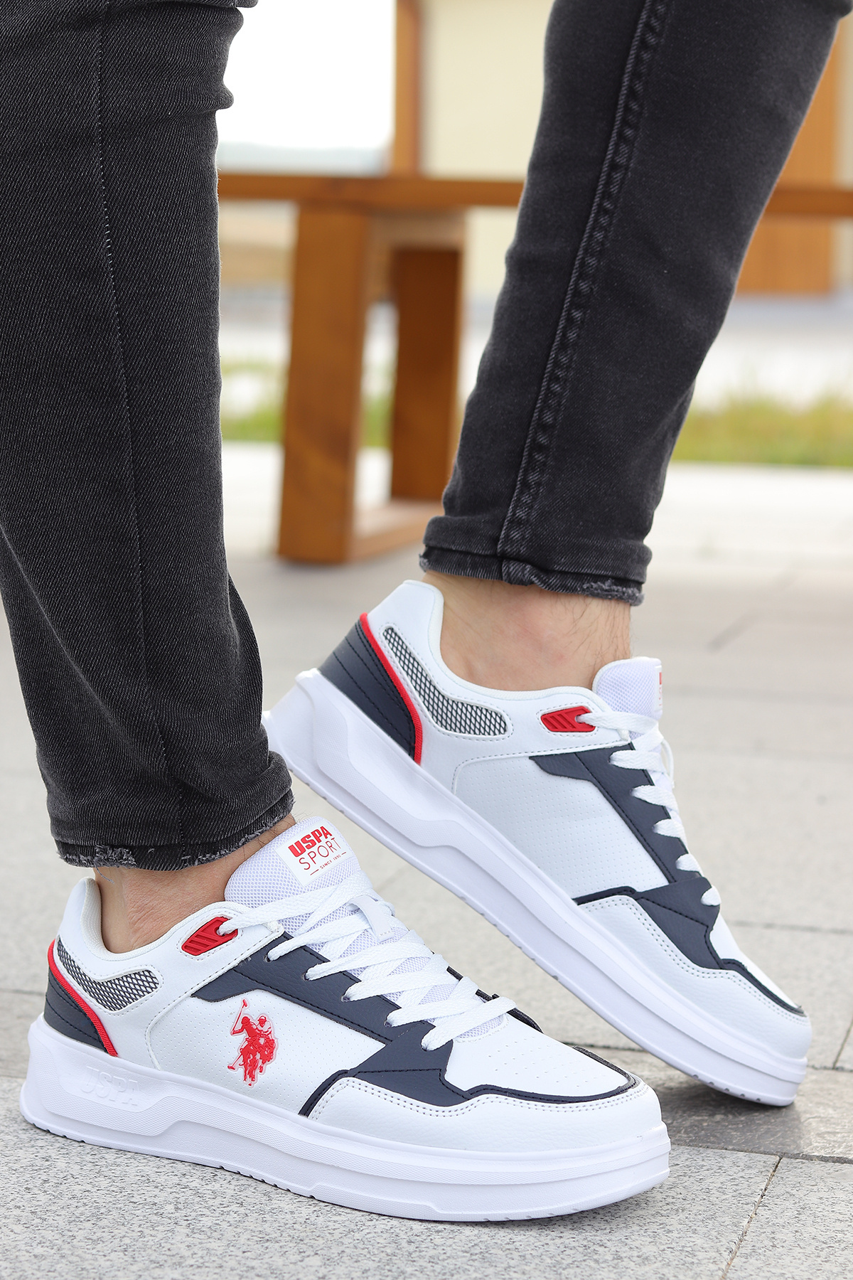 یو اس پولو کفش ورزشی مردانه راحت و راحت چرم