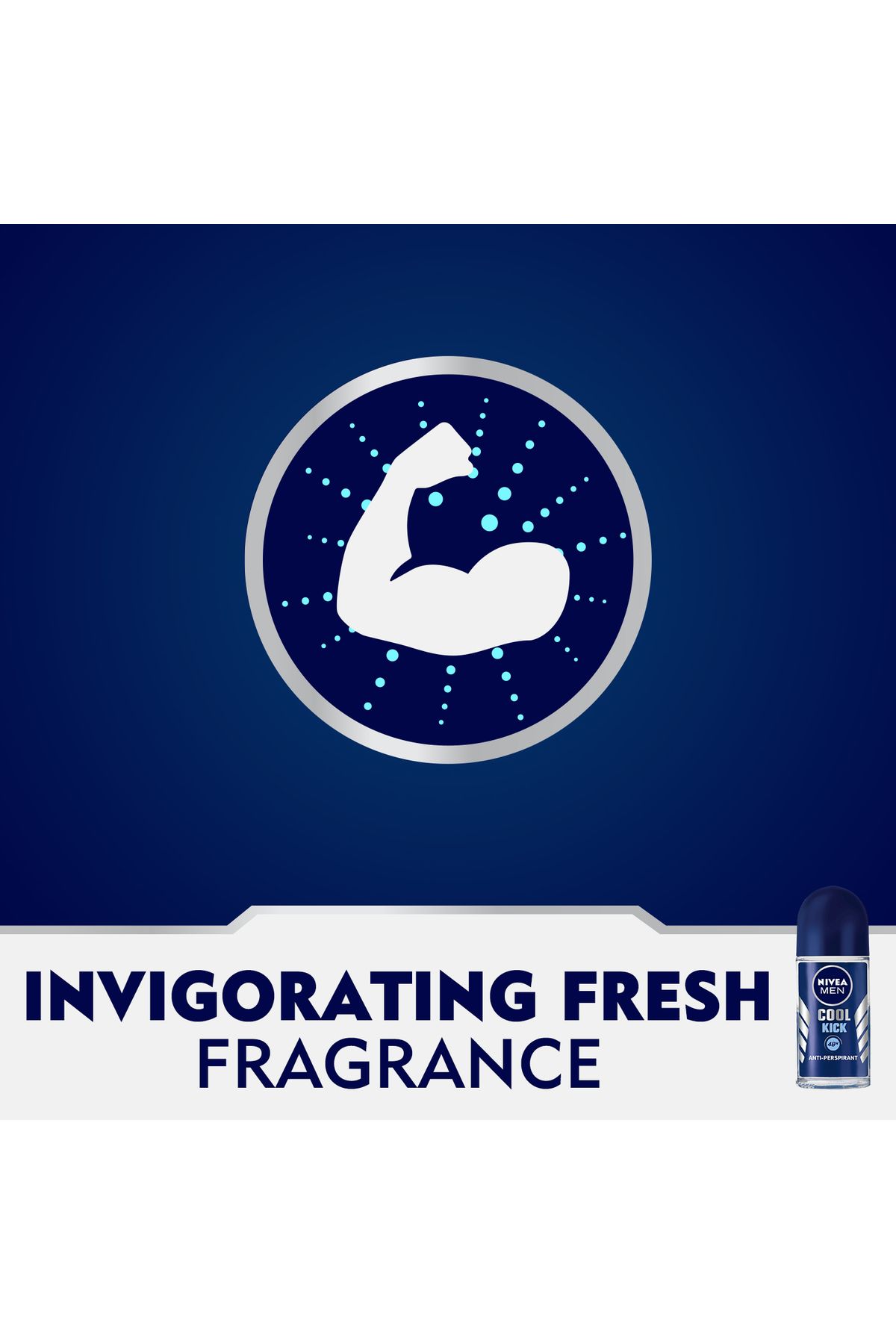 NIVEA-MEN Cool Kick, Deodorant for Men, Fresh Scent, Roll-on 50ml, Pack of 2 3