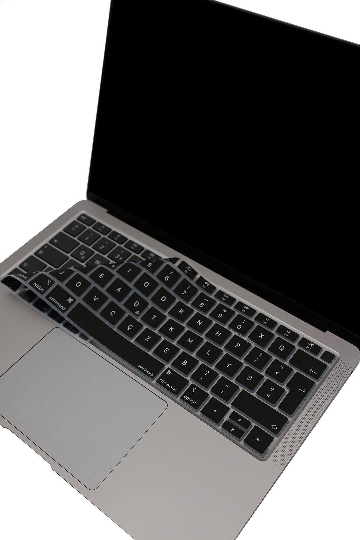 Mcstorey-F Keyboard MacBook Air M1 13Inch Case with Touchid Typewritten Letter Printed Compatible with A2337 A2179 A1932 1