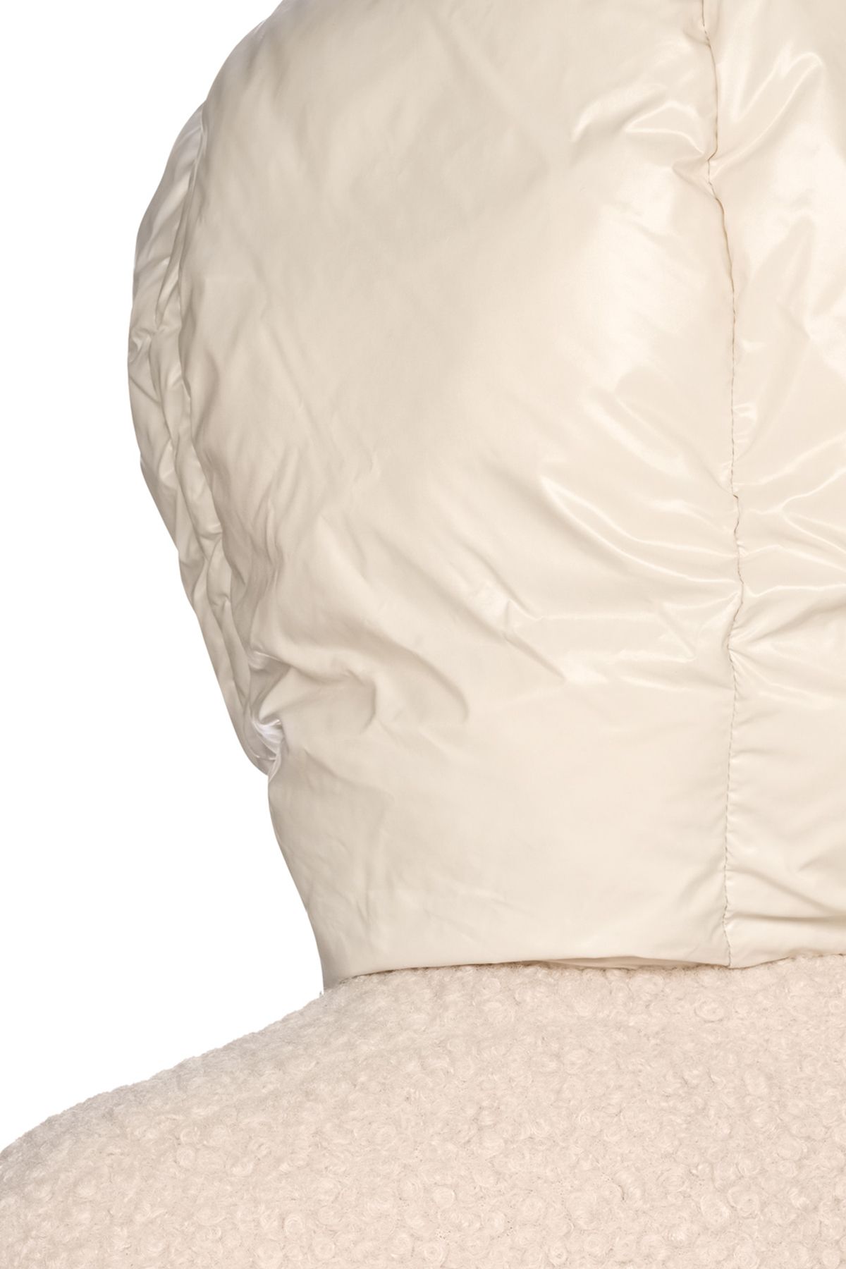 کت زنانه کرم CALITHE HOOD COAT W4615GTC192F1732 Geox