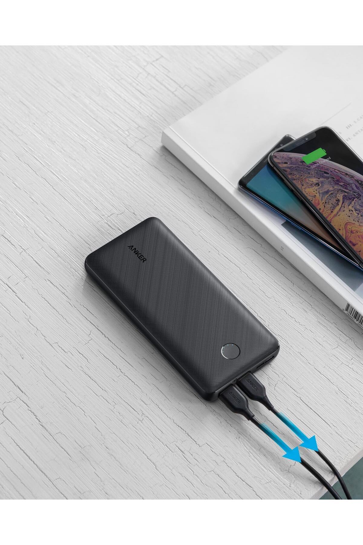 Anker-بطارية انكر شاحن بسعة 20000mah اي كيو ومنفذ سي (منفذ USB نوع C لا يمكن استخدامه لشحن أجهزة أخرى) 3