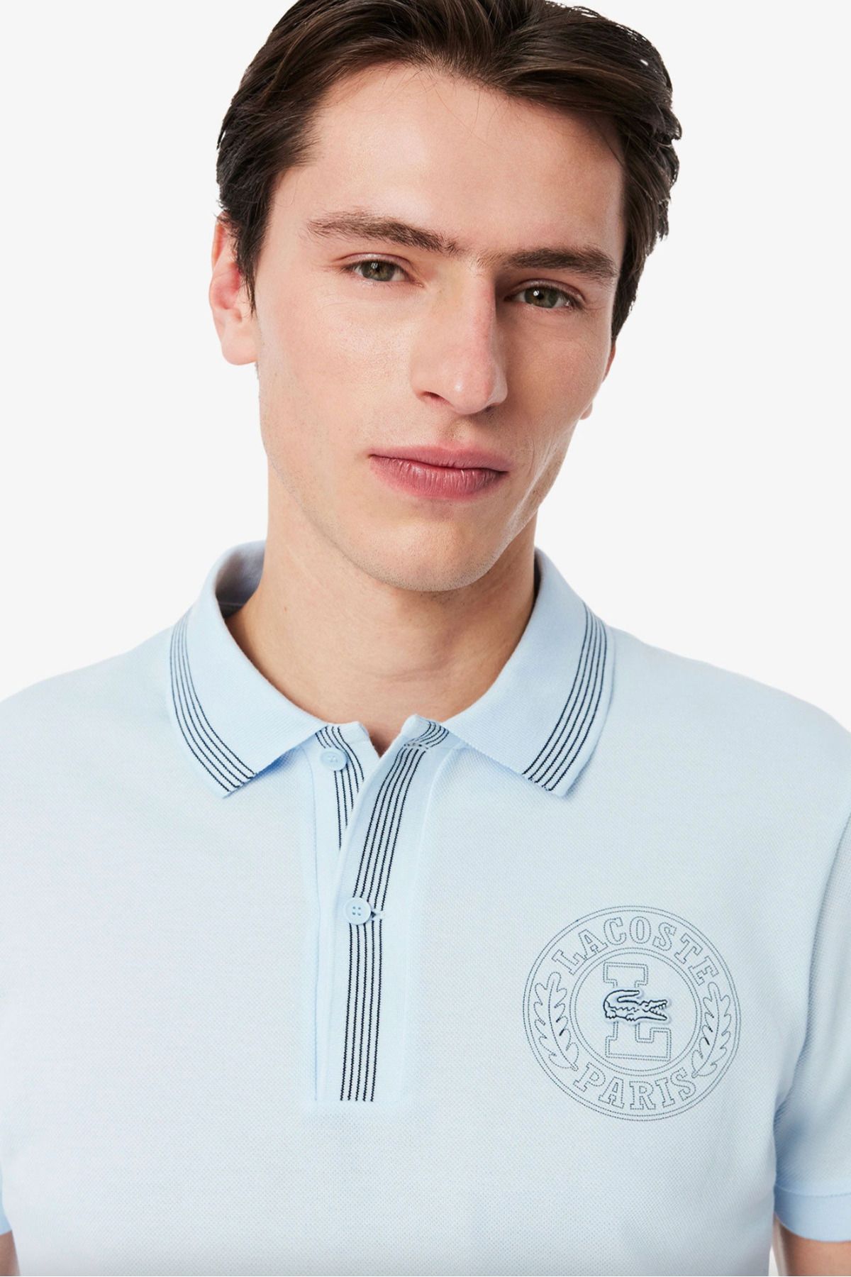 تی شرت یقه پولو مردانه FIT منظم L.12.12 PRINT POLO Lacoste