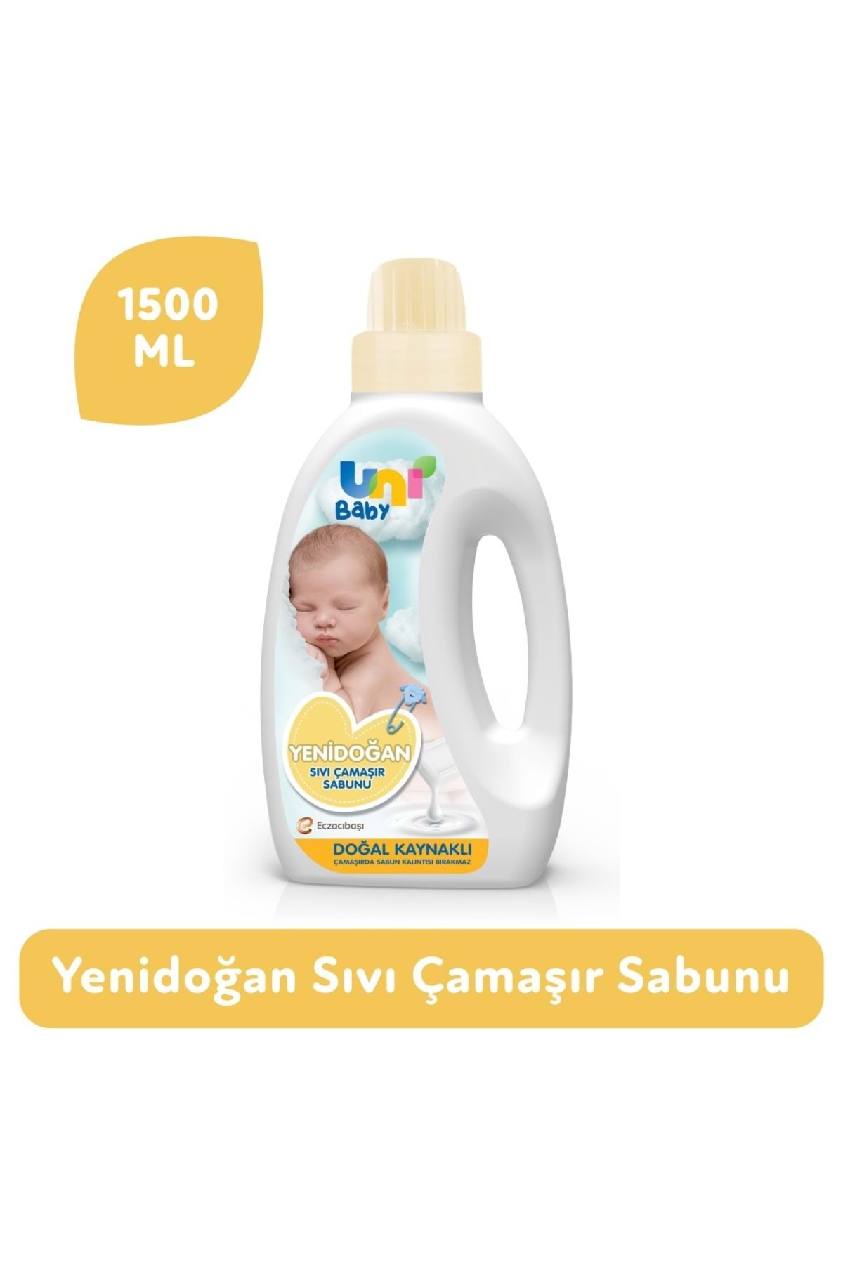 Uni Baby Yeni Doğan Çamaşır Deterjanı/sabunu 1500ml (SARI) (4 LÜ SET) fotoğrafı 2 (önizleme)
