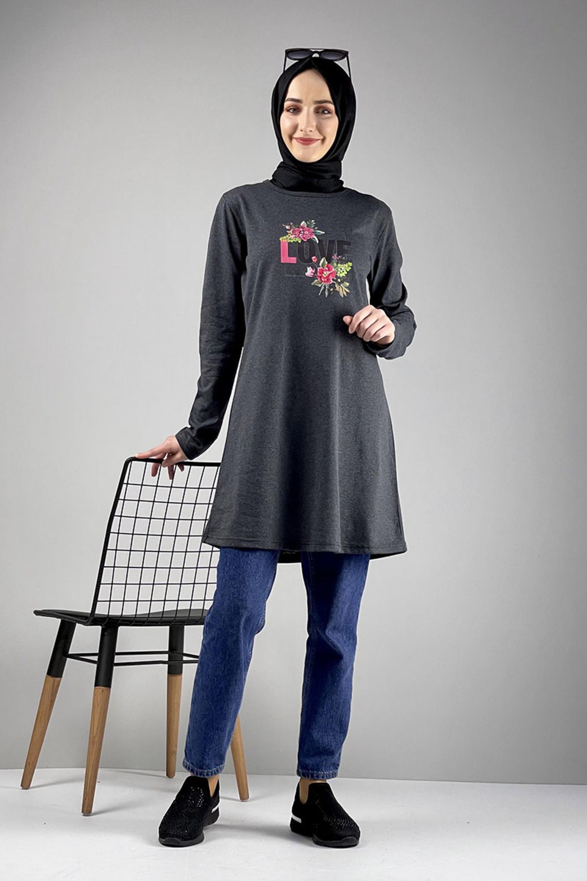 COXO Fashion`S Moda Çizgi Desenli Tunik