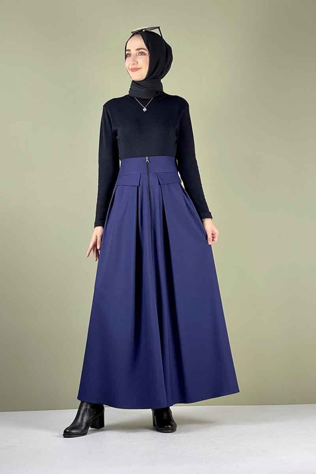 COXO Fashion`S Moda Çizgi Etek