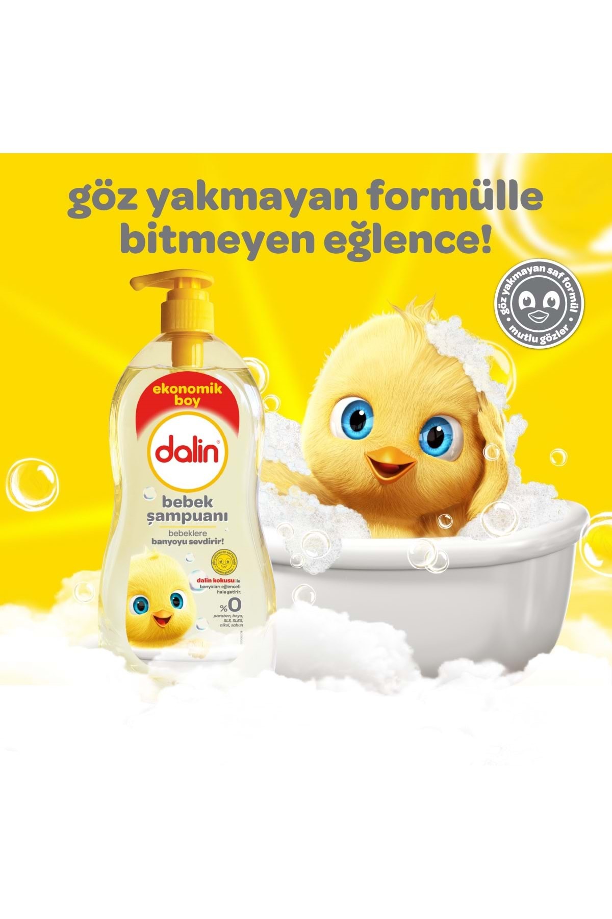 Dalin Bebek Şampuanı 900ml Klasik Pompalı (3 LÜ SET) fotoğrafı 3 (önizleme)