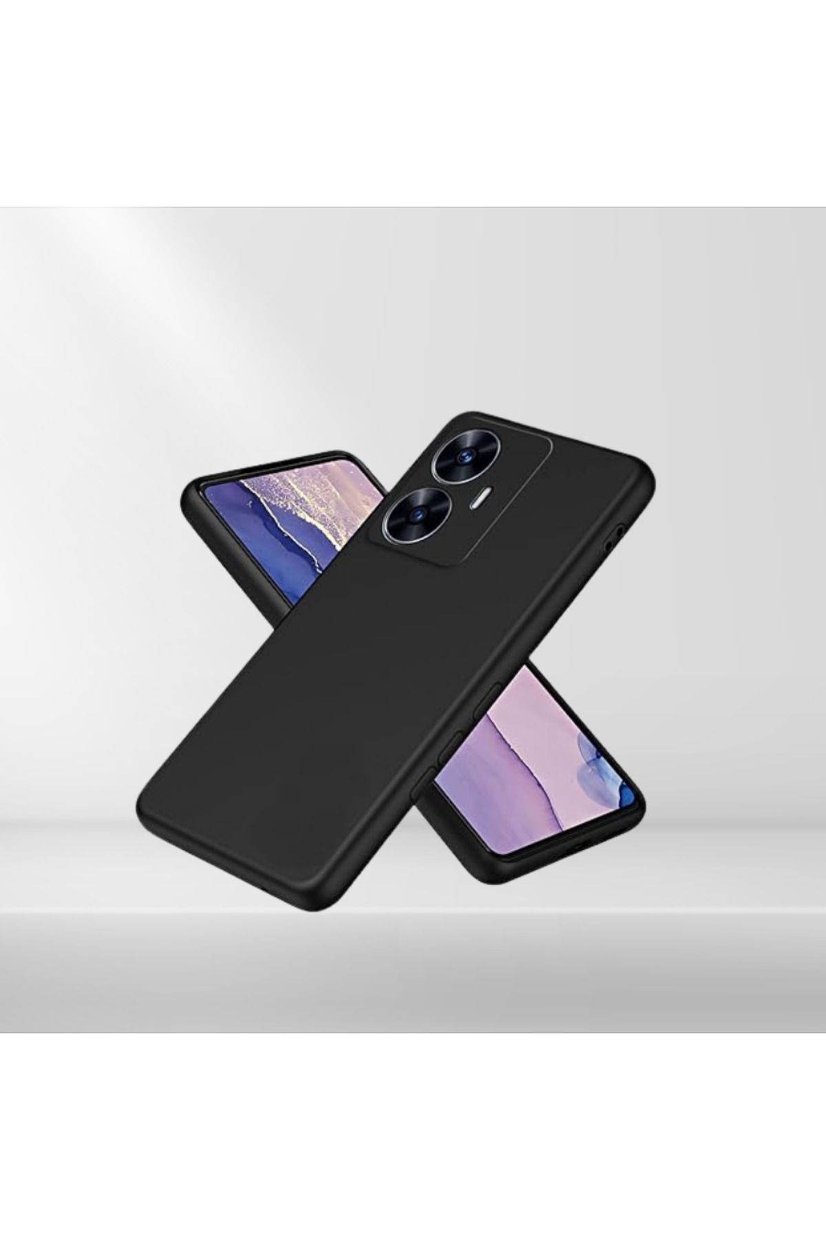 Skygo REALME C55 RUBBER SİLİKON KILIF SİYAH