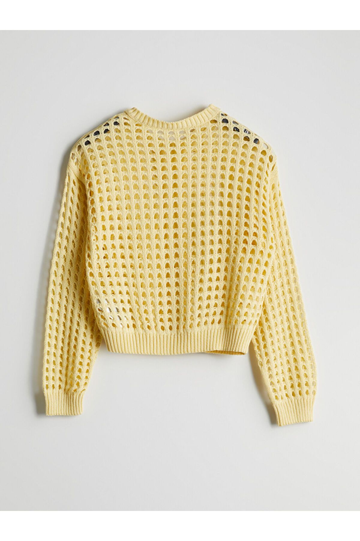 LC Waikiki-Cardigan XSIDE galben cu decolteu ajurat pentru tricotaje pentru femei 6