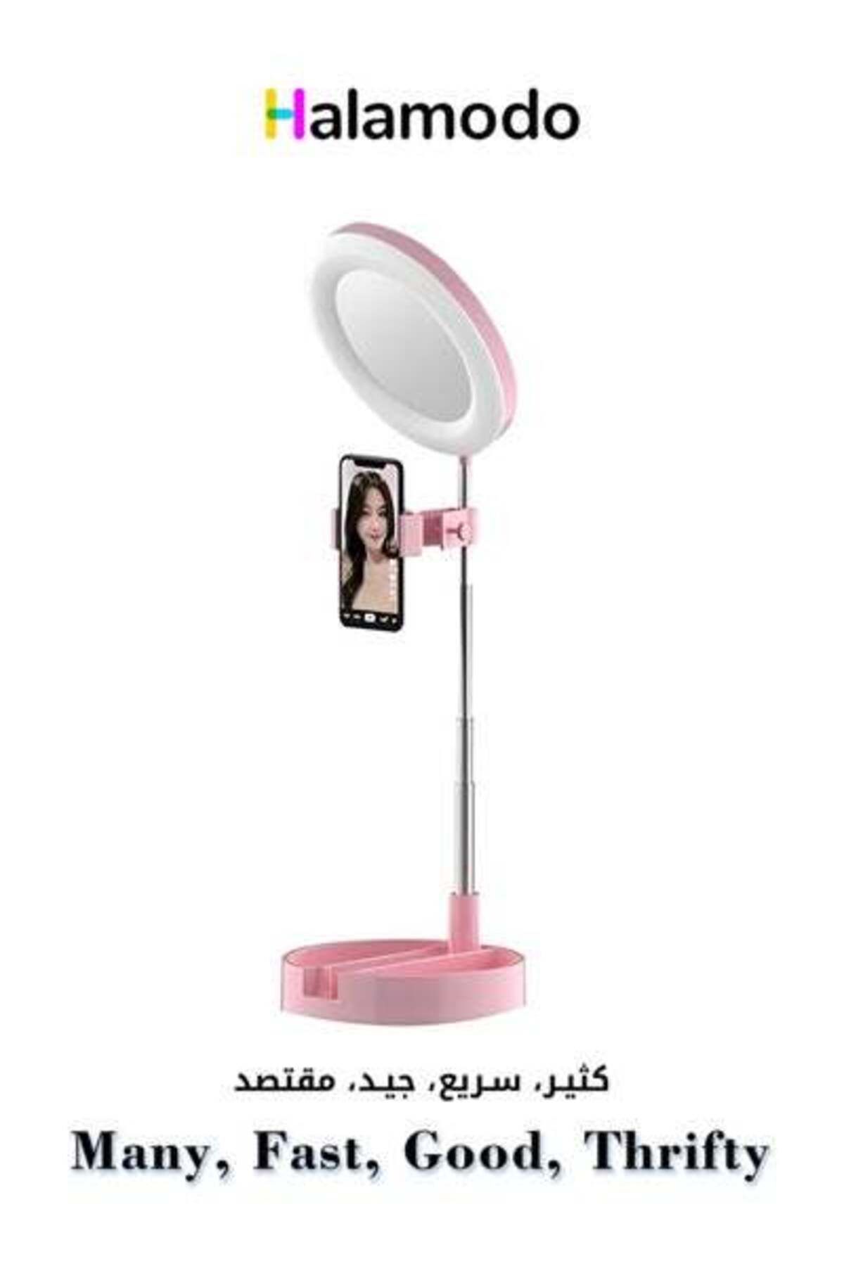 HALAMODO-Multipurpose Tripod Desk Lamp With Phone Holder with Mirror can Selfie with 360 Degree Rotation 1