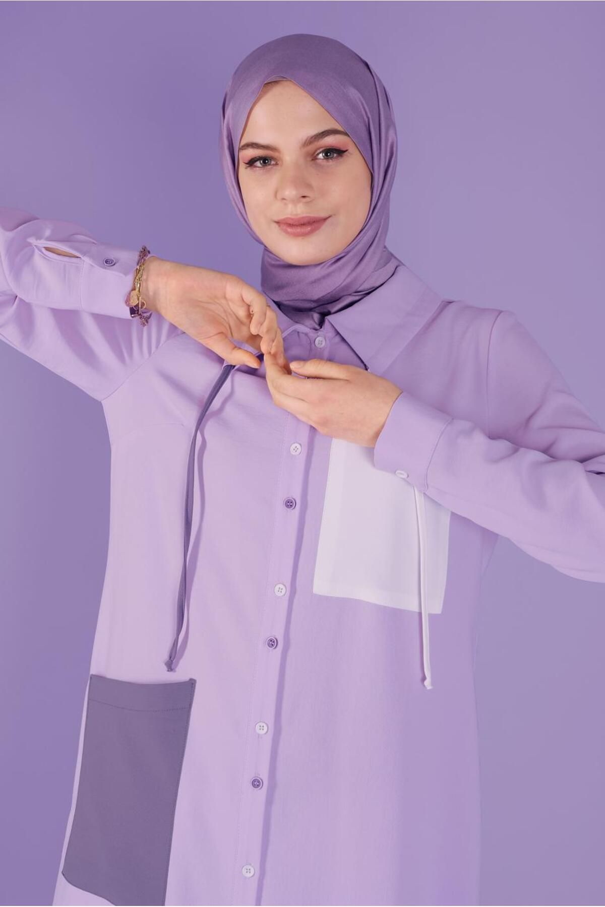 تونیک ترکیبی سه رنگ 41546 Alvina