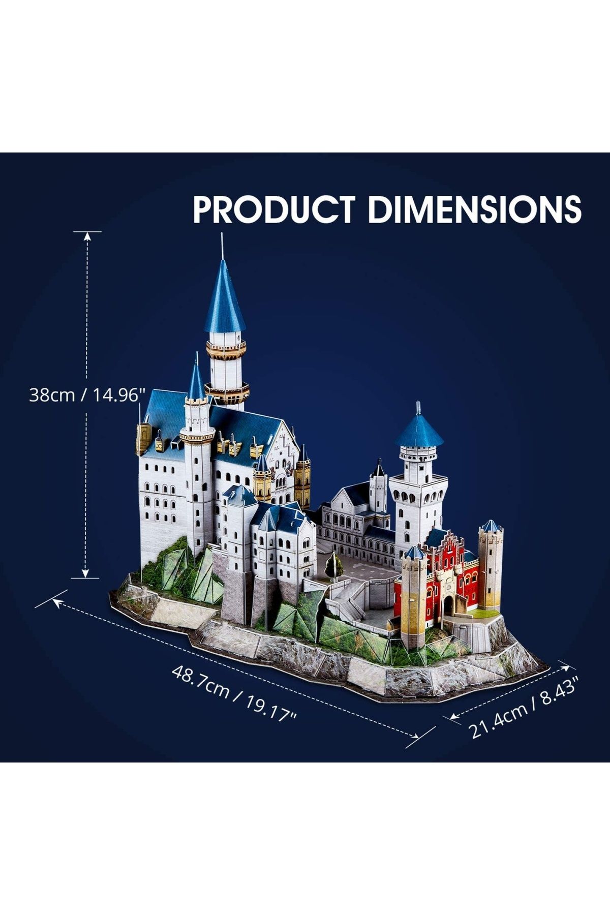 Cubic Fun-Cubic Fun - 3D Led Puzzle Neuschwanstein Castle 128 Pieces 4
