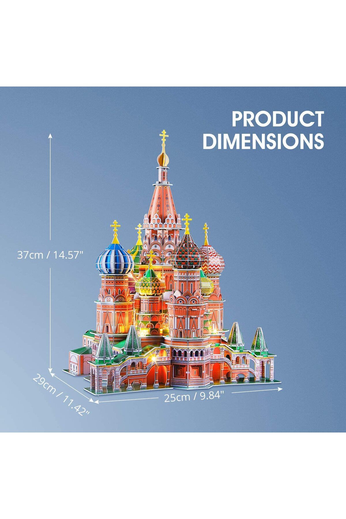 Cubic Fun-- Puzzle 3D Led Catedrala St. Basil 224 Piese 6