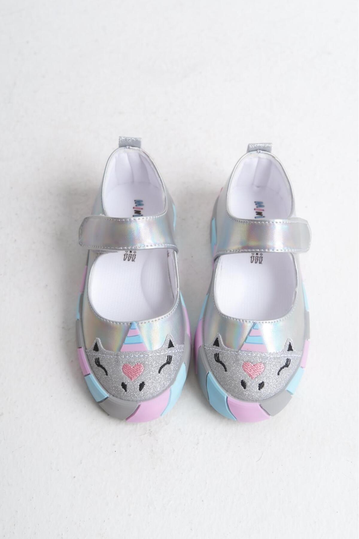 Mini Angel Hologram Gümüş Unicornlu Babet Kız Çocuk Babet Ortopedik Spor Babet Yeni Sezon Babet fotoğrafı 3 (önizleme)