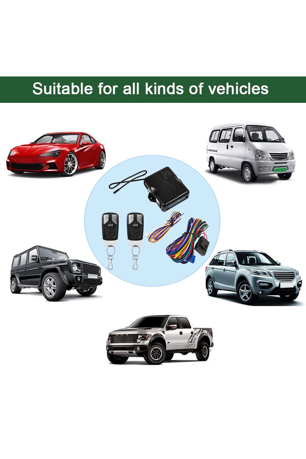 3XR-Car Keyless Entry System – Remote Lock/Unlock, Trunk Release, Window Closer, Universal, Light Flash 8