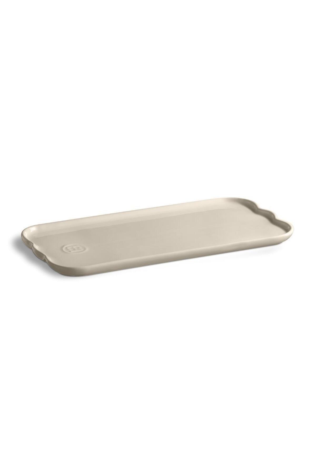 Madeleine Serving Plate 2 x 15 x 31.5 cm Ecru / Clay