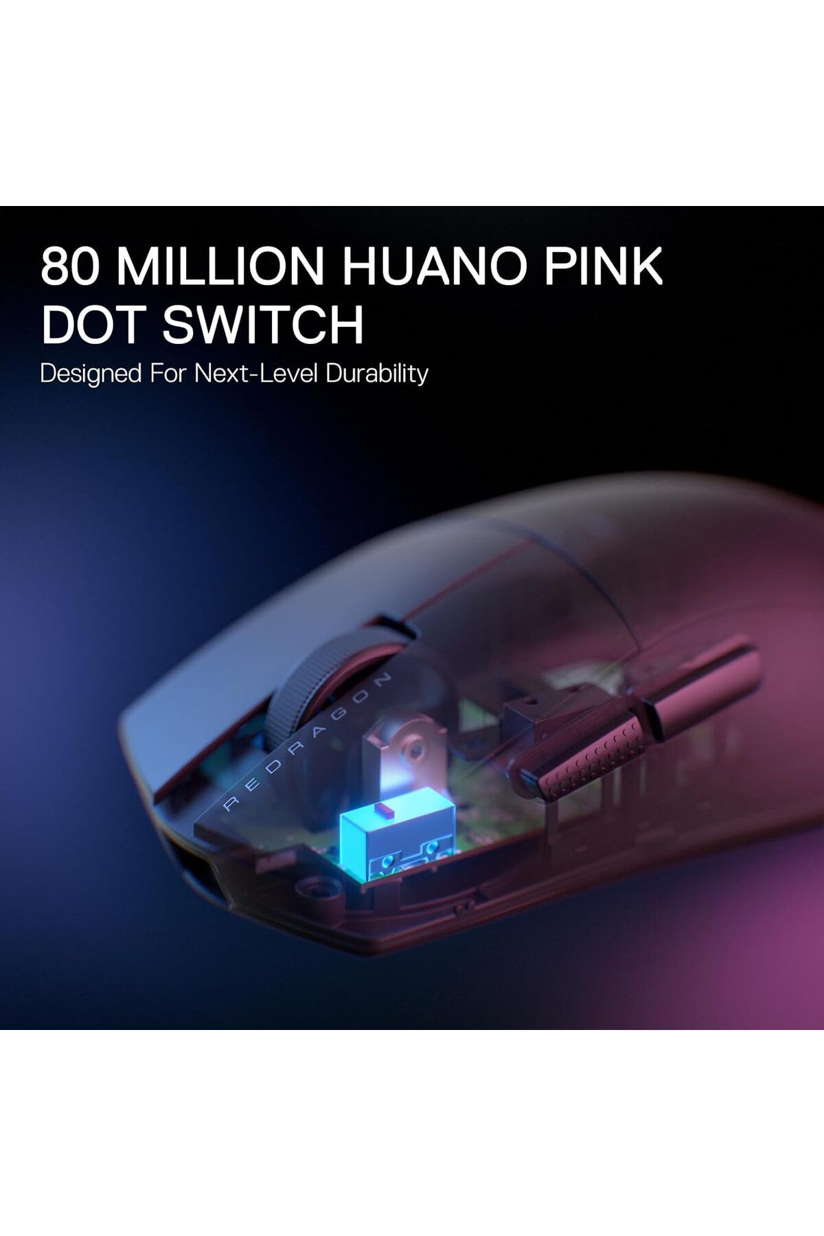 REDRAGON-Wireless Gaming Mouse M916 Pro 3 Modes, Ultra-Fast 4K Polling Rate, 49g Ultra-Lightweight, 9