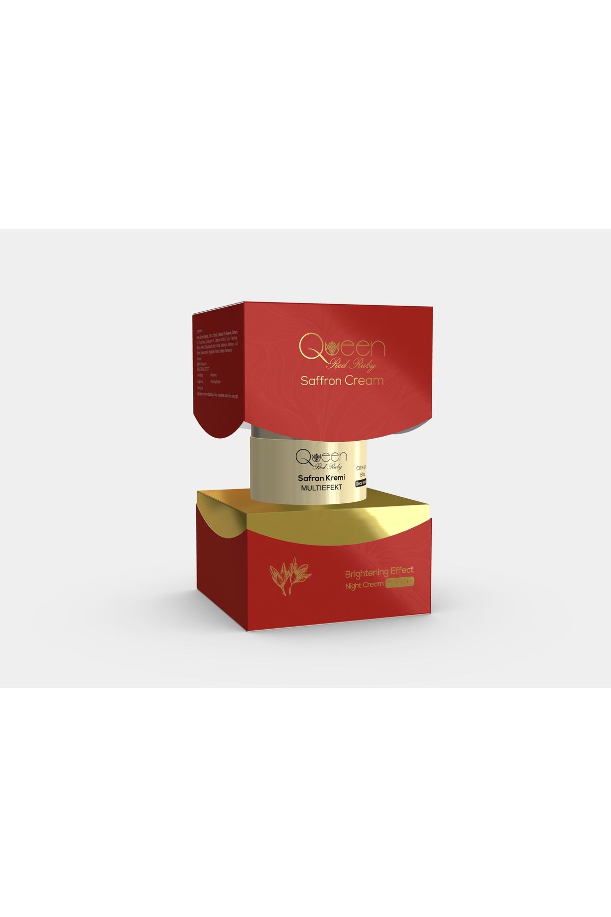 İnt Red Ruby Norway-Queen Anti-Wrinkle and Anti-Aging Regenerating Night Cream with Saffron 50ml 4