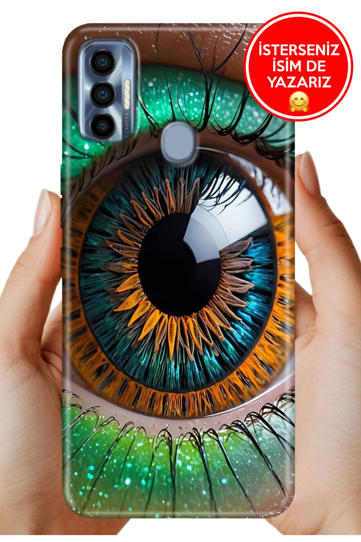 TECNO Spark 7 Pro Kılıf Baskılı Life Style Kapak Silikon Nadir Göz