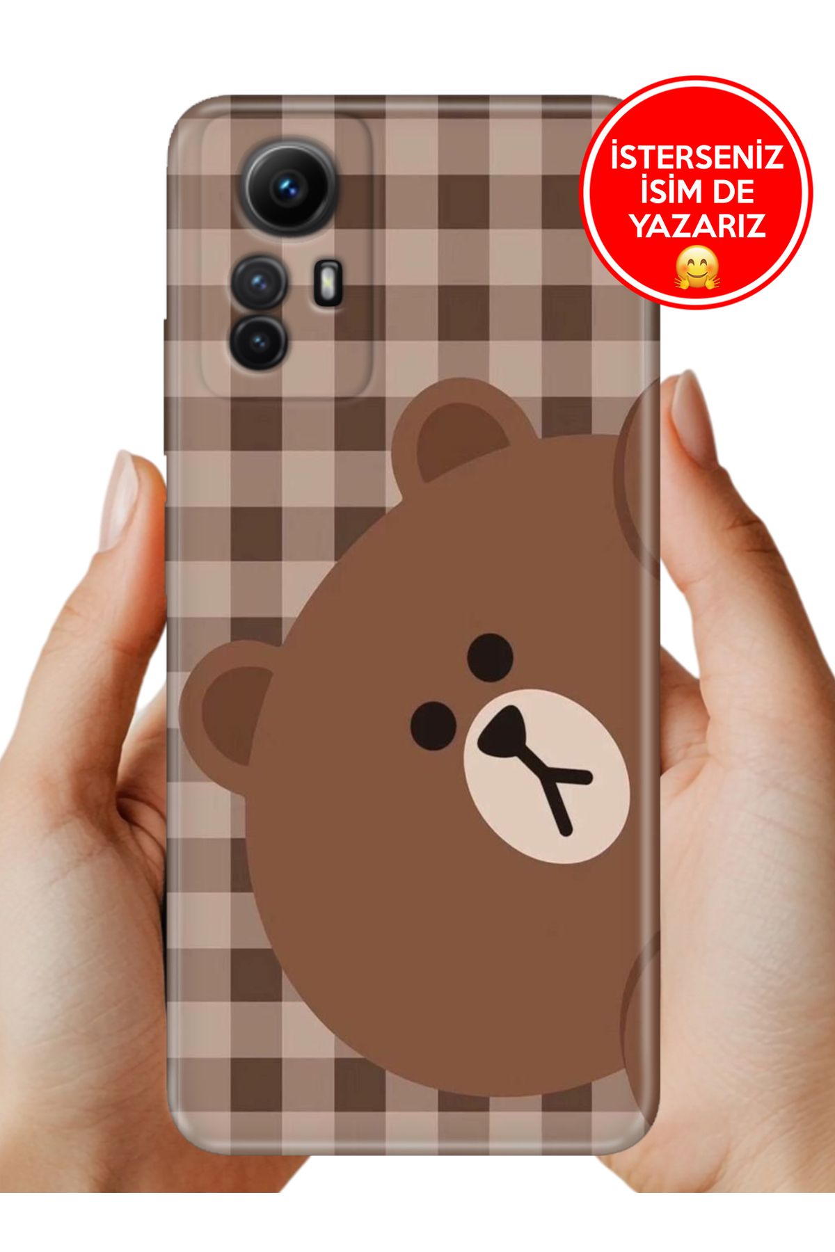 Cekuonline Xiaomi Redmi Note 12s Kılıf Baskılı Life Style Kapak Silikon Ekose Bear