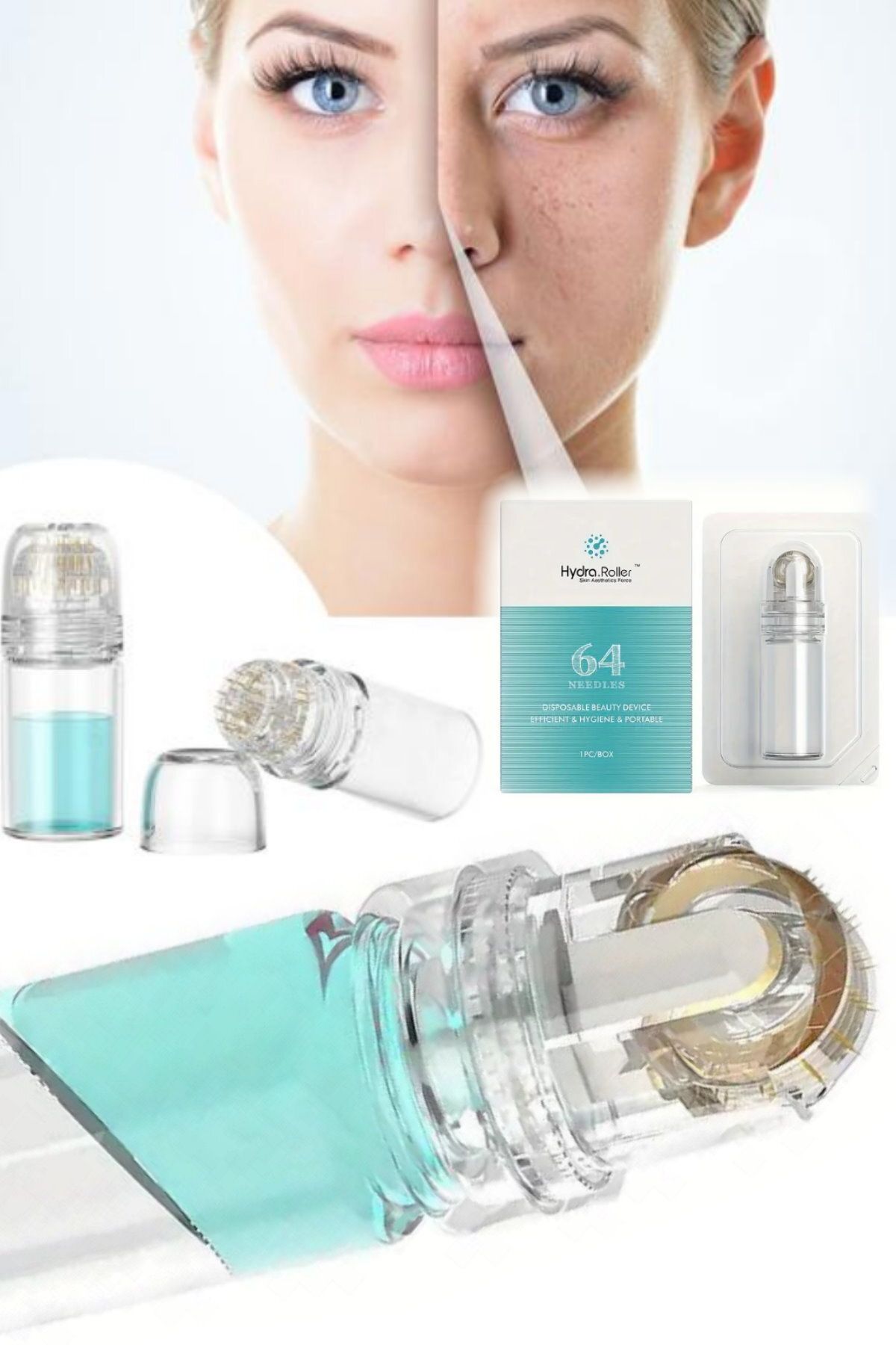 Mortingen Derma Stamp MicroDerma Roller 5ml Şişe Tüm Cilt Tipleri Sakal Microneedling Kalem Roller Micro 0.25
