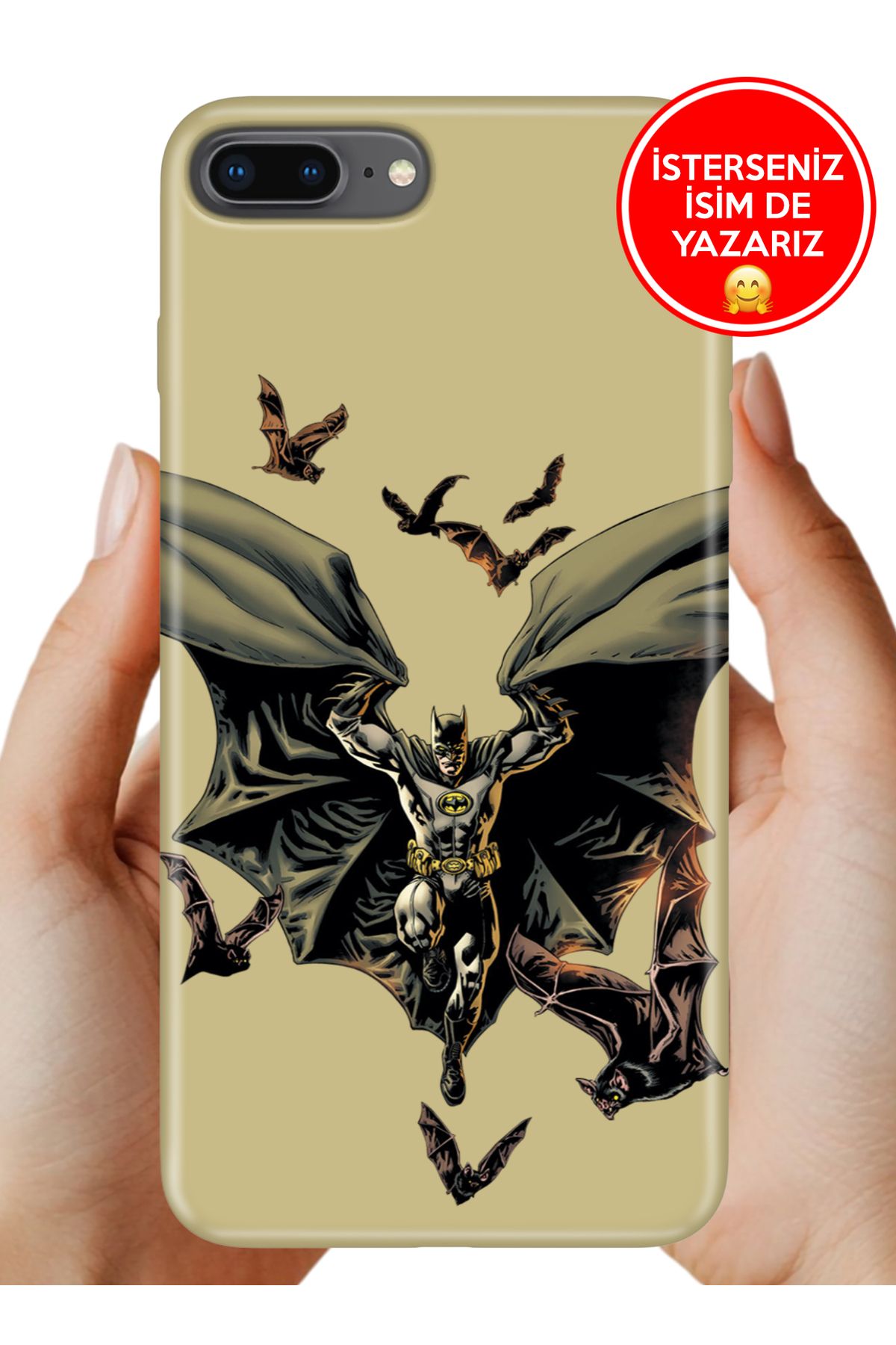 Cekuonline iPhone 7 Plus - 8 Plus Kılıf Baskılı Life Style Kapak Silikon 111Batman