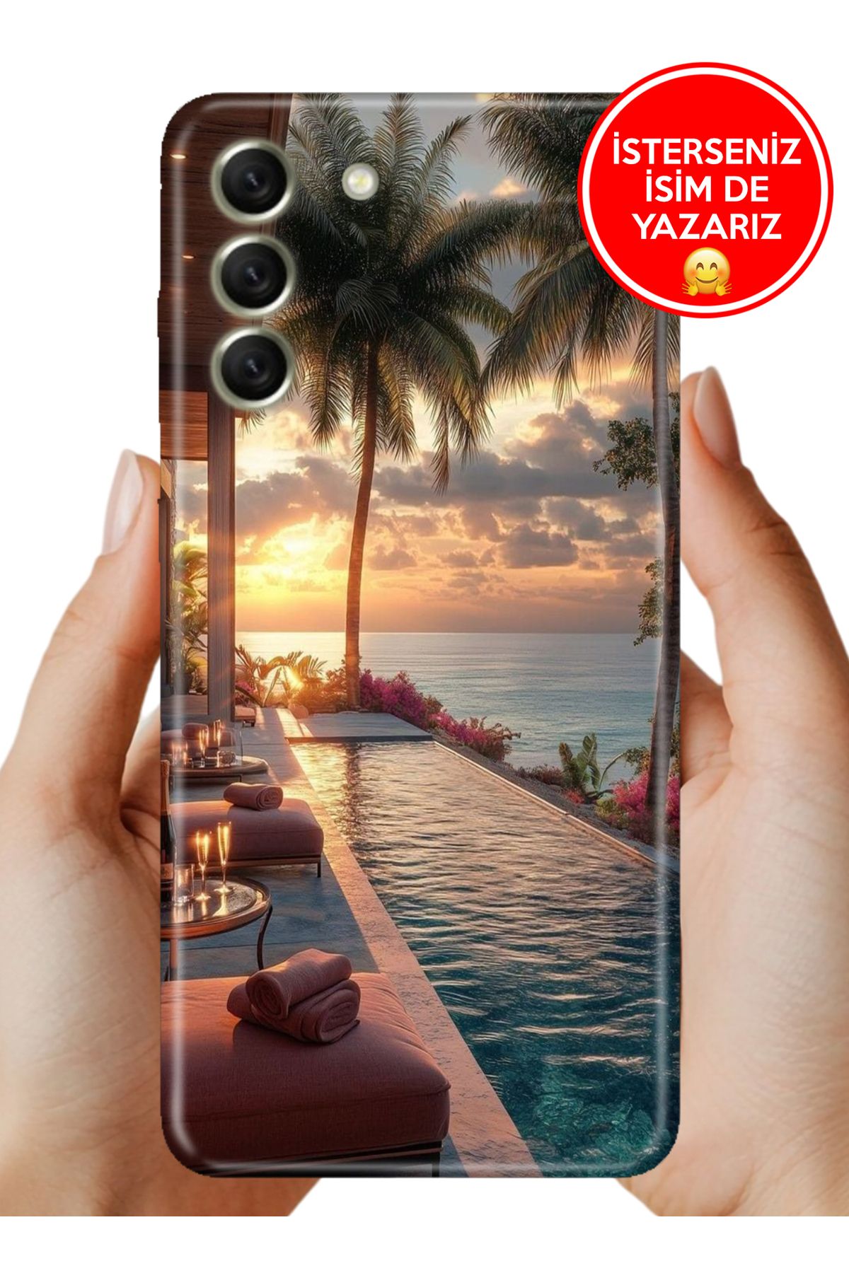 Cekuonline Samsung Galaxy S21 FE Kılıf Baskılı Life Style Kapak Silikon Zengin Tatili