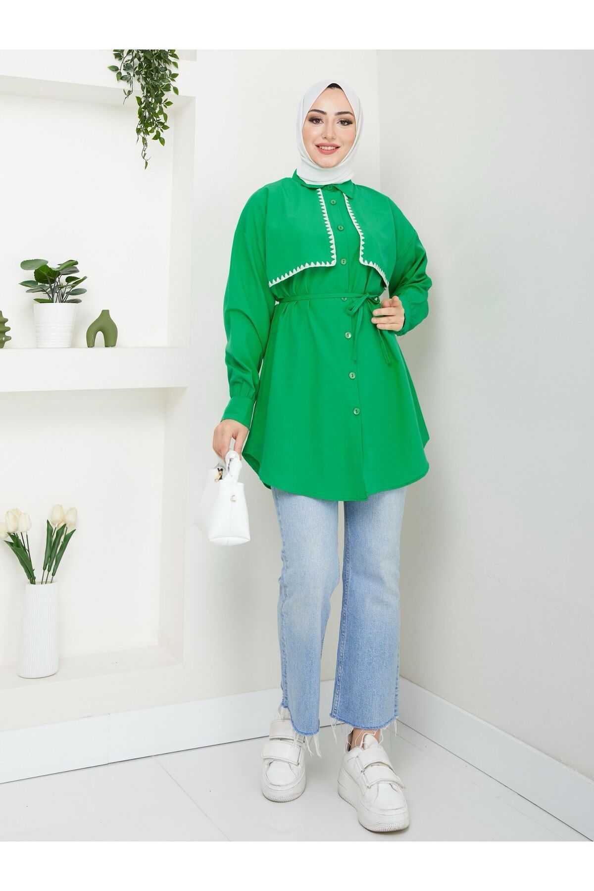 Butik-Green Bohemian Shirt 5