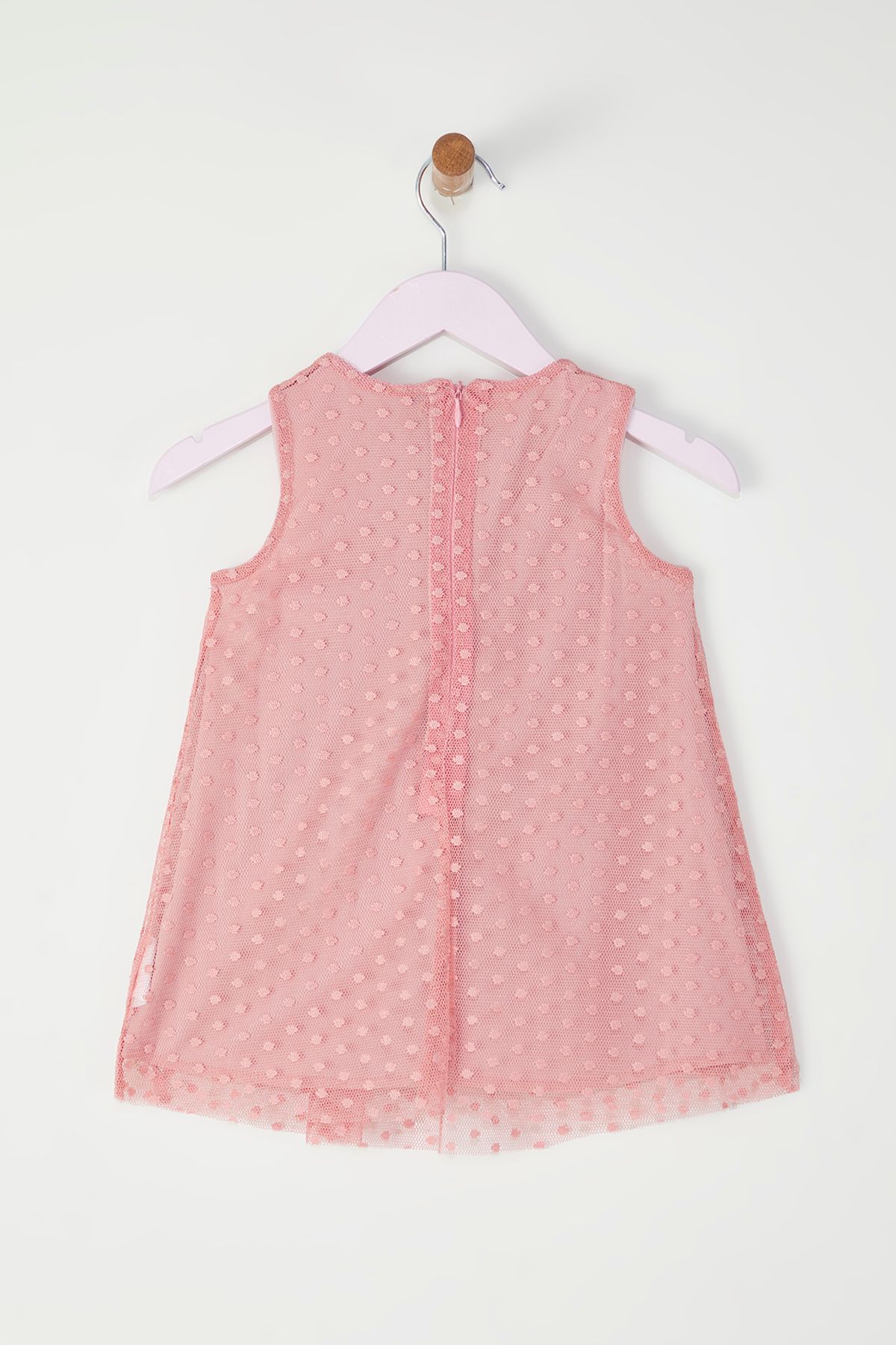 trendyolkids-girls-pink-textured-mini-sleevel