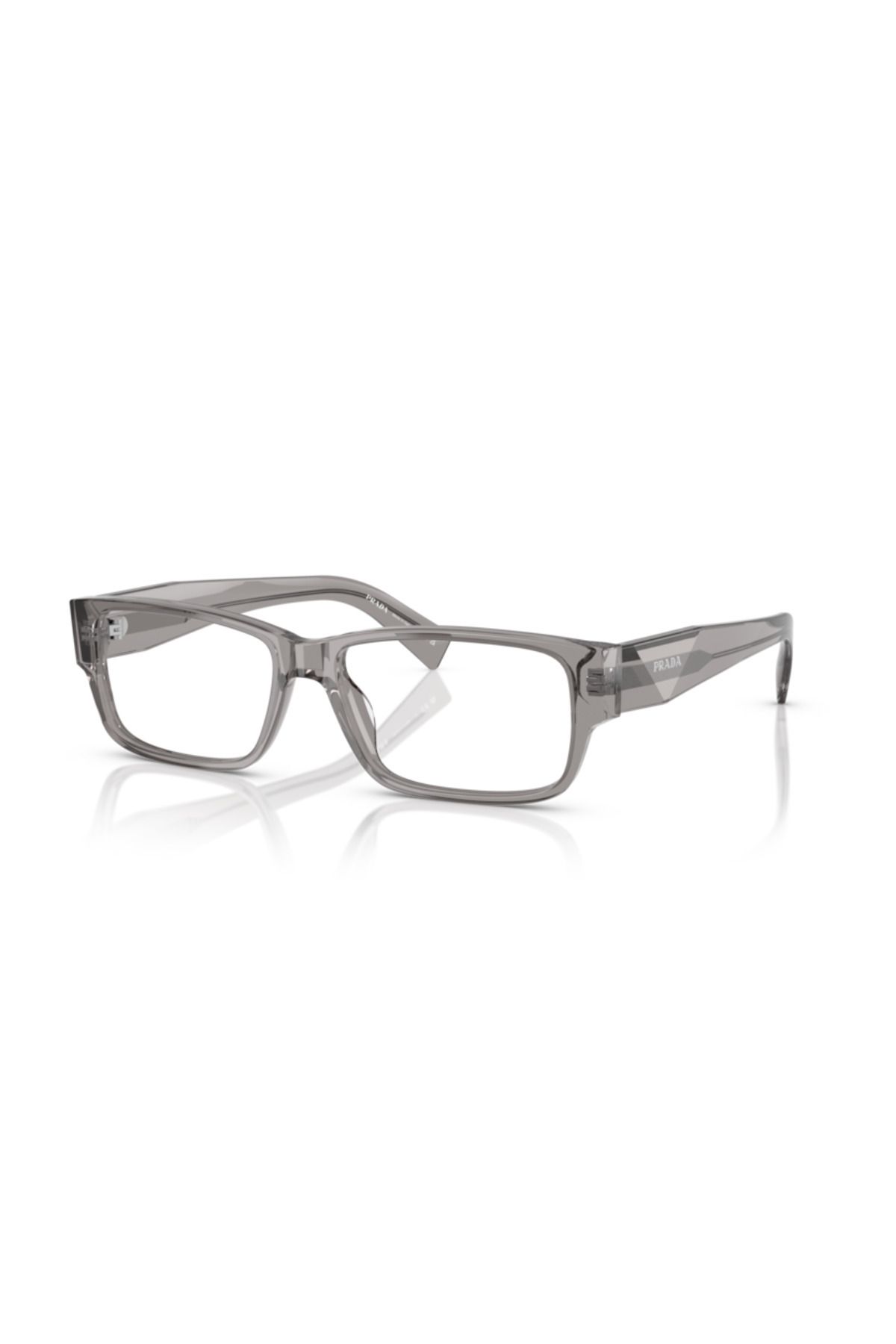 Prada-Man Rectangle Eyeglasses- Pr B09v - Lense Size:55mm - Transparent Grey 1