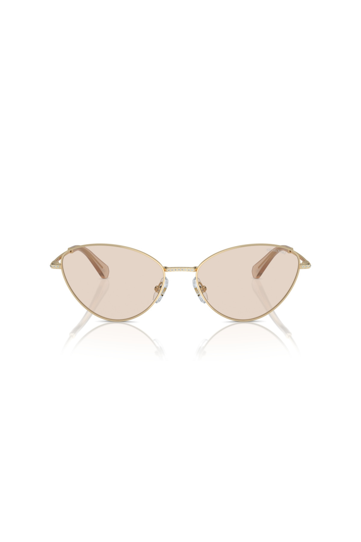 Swarovski-Woman Cat Eye Sunglasses- Sk 7014 - Lense Size:58mm - Pale Gold 2