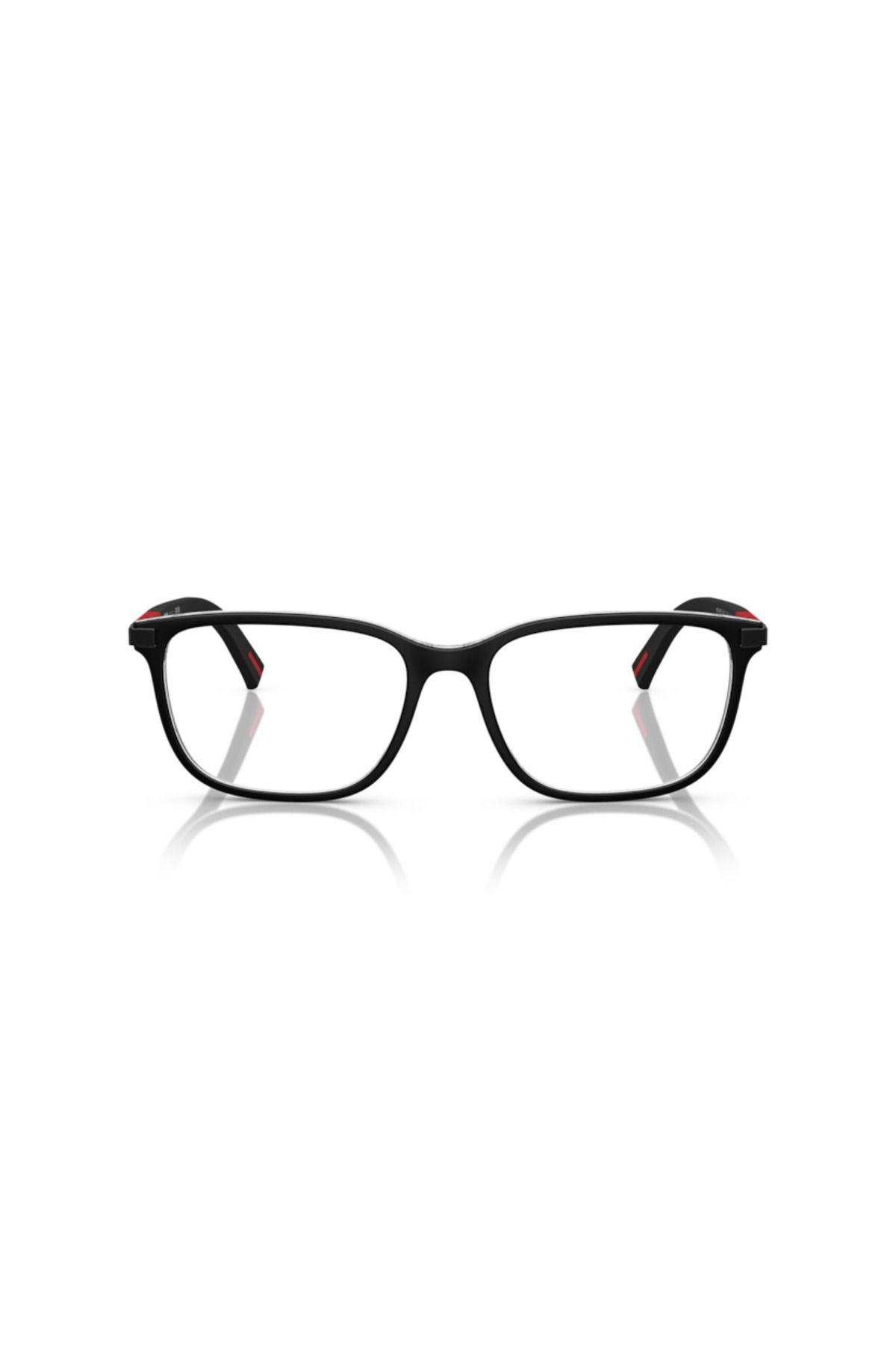 Prada Linea Rossa-Glasses Frame Model O;ps;02rv, 54, 03i1o1 Top Matte Black On Crystal For Man 4