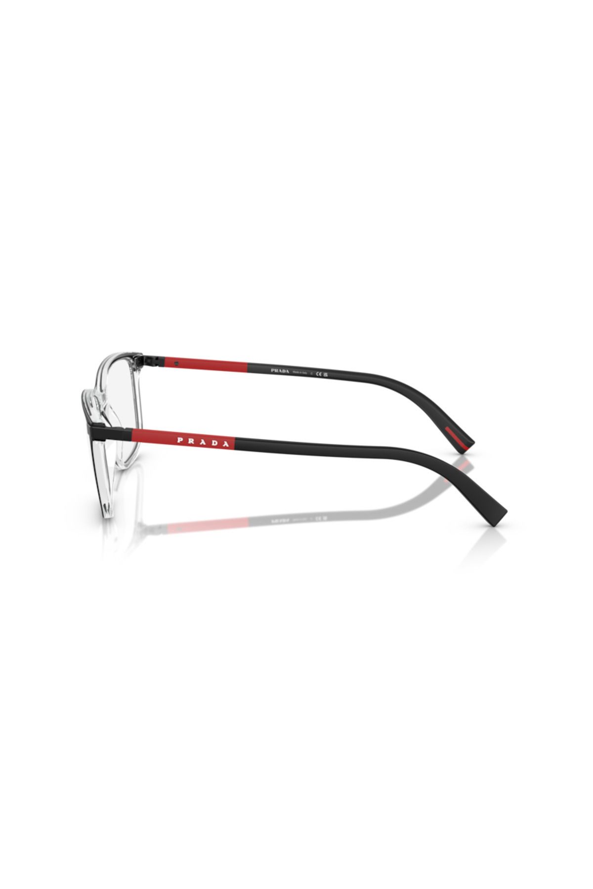 Prada Linea Rossa-Glasses Frame Model O;ps;02rv, 54, 03i1o1 Top Matte Black On Crystal For Man 2