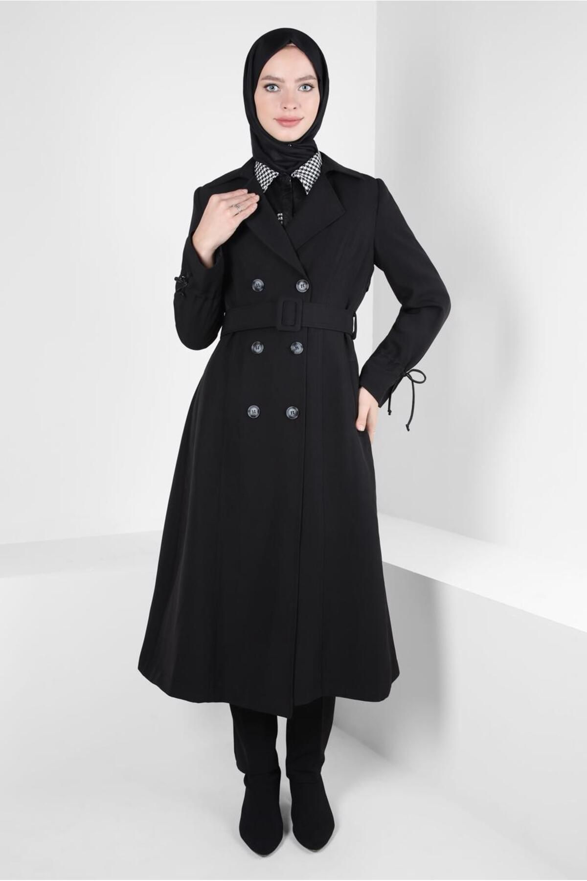 مانتو ترنچ کمربند 10834 Alvina