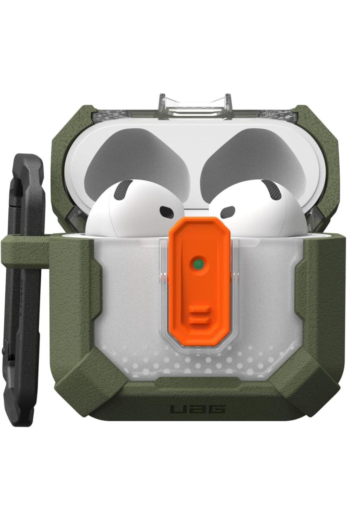 Urban Armor Gear-UAG Plasma for AirPods 4 case with Secure Lock & Carabiner - Olive Drab 5