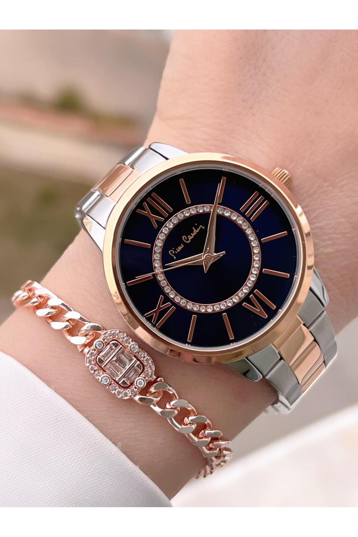 بند ناف استیل 2 سال گارانتی 3 ATM ساعت مچی زنانه ضد آب BPR.800202F04 Pierre Cardin